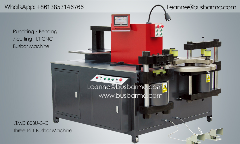 803U-3-C CNC ماكينة قضبان التوصيلry Hydraulic قضبان النحاس تخريم قص ثني For Transformer